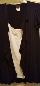 Wrapper dress camisole with overlay
